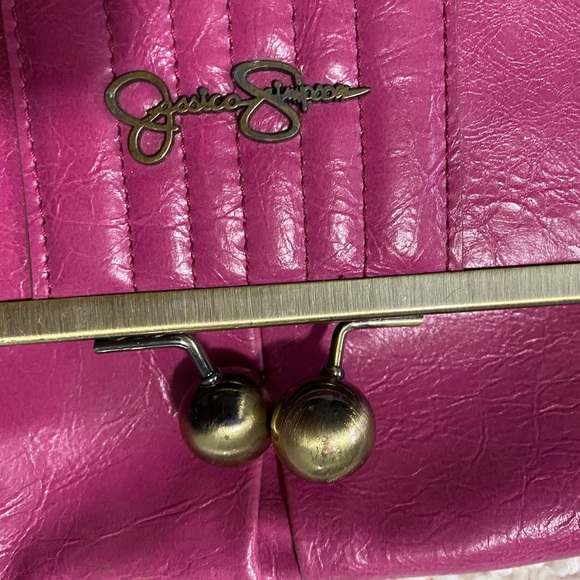 🌈Jessica Simpson Pink Fold Over Cross Body - Picture 2 of 16